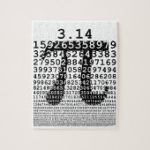 Schwarzes Number pi day mathematical symbol Puzzle (Vertikal)