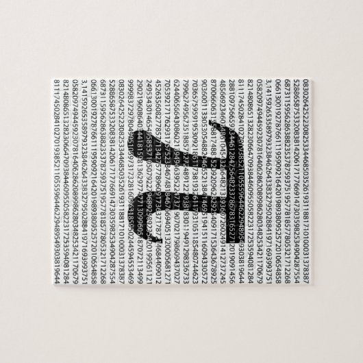 Schwarzes Number pi day mathematical symbol Puzzle (Horizontal)