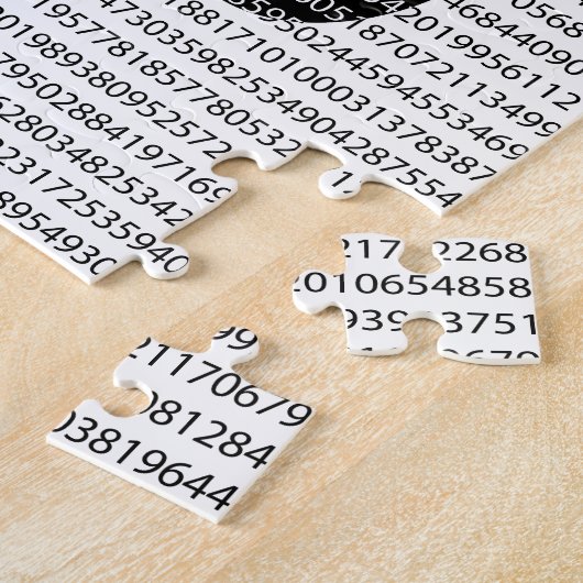 Schwarzes Number pi day mathematical symbol Puzzle (Seite)