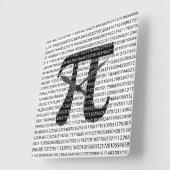Schwarzes Number pi day mathematical symbol Quadratische Wanduhr (Winkel)
