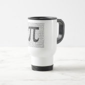 Schwarzes Number pi day mathematical symbol Reisebecher (VorderseiteRechts)