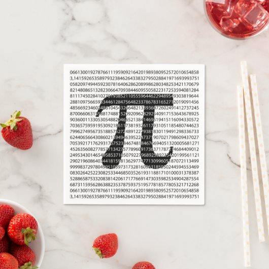 Schwarzes Number pi day mathematical symbol Serviette (Beispiel)