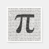 Schwarzes Number pi day mathematical symbol Serviette (Vorderseite)