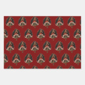 Schwarzes Nussknacker-Tänzerin-Geschenkverpackungs Geschenkpapier Set (Vorderseite 2)