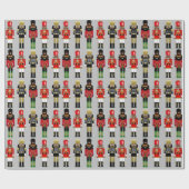 Schwarzes Nutcracker Soldier-Papier Geschenkpapier (Flach)