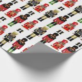 Schwarzes Nutcracker Soldier-Papier Geschenkpapier (Ecke)