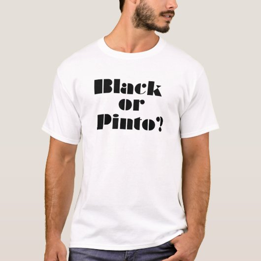 Schwarzes oder Pinto T-Shirt (Vorderseite)