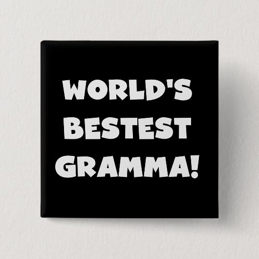 Schwarzes oder Weiß des Gut-est Gramma der Welt Button (Vorderseite)