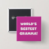 Schwarzes oder Weiß des Gut-est Gramma der Welt Button (Vorne & Hinten)