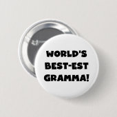 Schwarzes oder Weiß des Gut-est Gramma der Welt Button (Vorne & Hinten)