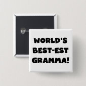 Schwarzes oder Weiß des Gut-est Gramma der Welt Button (Vorne & Hinten)