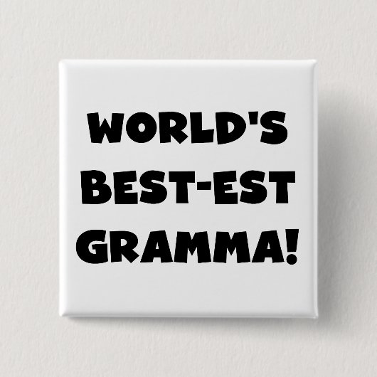 Schwarzes oder Weiß des Gut-est Gramma der Welt Button (Vorderseite)