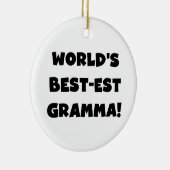 Schwarzes oder Weiß des Gut-est Gramma der Welt Keramik Ornament (Rechts)