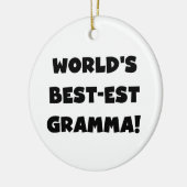 Schwarzes oder Weiß des Gut-est Gramma der Welt Keramik Ornament (Links)