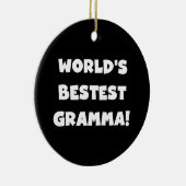 Schwarzes oder Weiß des Gut-est Gramma der Welt Keramik Ornament (Rechts)