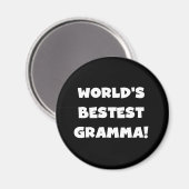 Schwarzes oder Weiß des Gut-est Gramma der Welt Magnet (Vorderseite/Rückseite)