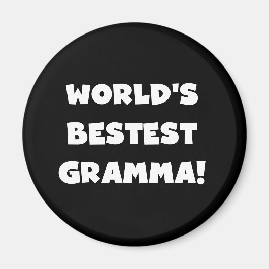 Schwarzes oder Weiß des Gut-est Gramma der Welt Magnet (Vorne)