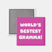 Schwarzes oder Weiß des Gut-est Gramma der Welt Magnet (Vorderseite/Rückseite)