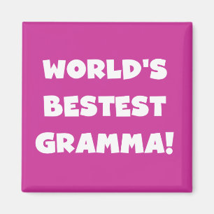 Schwarzes oder Weiß des Gut-est Gramma der Welt Magnet