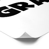 Schwarzes oder Weiß des Gut-est Gramma der Welt Poster (Ecke)