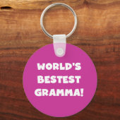 Schwarzes oder Weiß des Gut-est Gramma der Welt Schlüsselanhänger (Vorderseite)