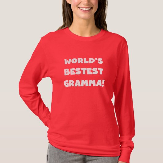Schwarzes oder Weiß des Gut-est Gramma der Welt T-Shirt (Vorderseite)