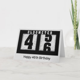 Schwarzes Odometer für den 46. Geburtstag Karte