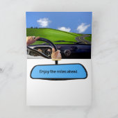 Schwarzes Odometer für den 61. Geburtstag Karte (Innenseite)