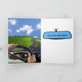 Schwarzes Odometer für den 65. Geburtstag Spaß Karte (Innenseite)