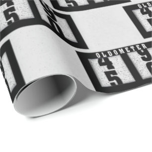 Schwarzes Odometer zum 50. Geburtstag Geschenkpapier