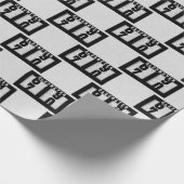 Schwarzes Odometer zum 70. Geburtstag Geschenkpapier (Ecke)