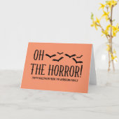 Schwarzes oh die Horror-Halloween-Gruß-Karte Karte (Gelbe Blume)