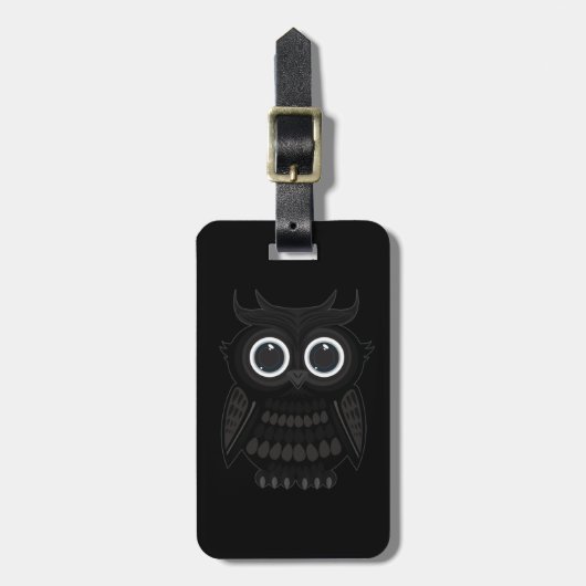 Schwarzes Ohr Gepäckanhänger (Vorderseite vertikal)