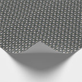 Schwarzes Olive Elegante Ditsy Floral Geschenkpapier (Ecke)