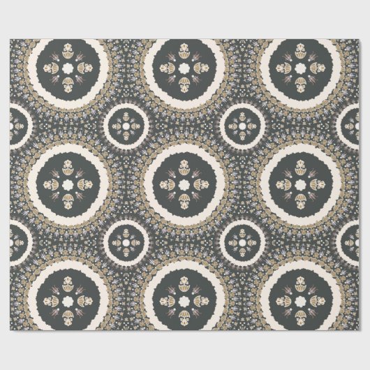 Schwarzes Olive Elegante Geschenkpapier (Flach)