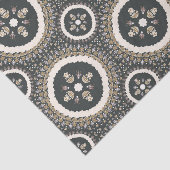 Schwarzes Olive Elegante Seidenpapier (Ausschnitt)