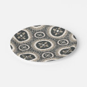 Schwarzes Olive Elegantes Ambiente Pappteller (Schrägansicht)