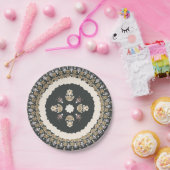 Schwarzes Olive Elegantes Ambiente Pappteller (Party)