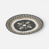 Schwarzes Olive Elegantes Ambiente Pappteller (Schrägansicht)