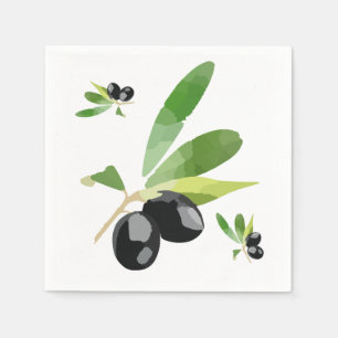 Schwarzes Olivepapier Napkins Serviette