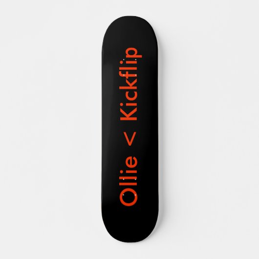 Schwarzes, Ollie < Kickflip Skateboard (Vorne)