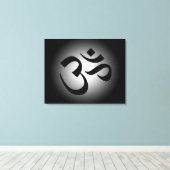 Schwarzes Om Symbol Leinwanddruck (Insitu (Holzboden))