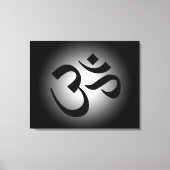 Schwarzes Om Symbol Leinwanddruck (Vorderseite)