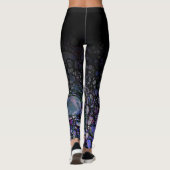 Schwarzes Ombre mit blaues Schwarz-lila Leggings (Rückseite)
