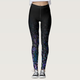 Schwarzes Ombre mit blaues Schwarz-lila Leggings