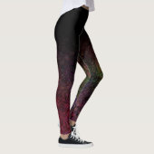 Schwarzes Ombre mit bunter Kreis-Grungy abstrakter Leggings (Rechts)