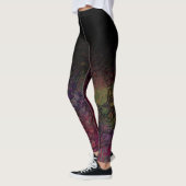 Schwarzes Ombre mit bunter Kreis-Grungy abstrakter Leggings (Links)