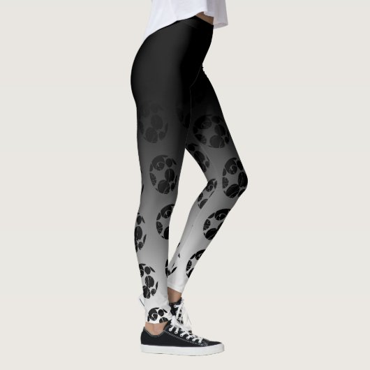 Schwarzes Ombre mit einzigartigem schwarzem u. Leggings (Rechts)