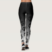 Schwarzes Ombre mit einzigartigem schwarzem u. Leggings (Rückseite)