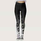 Schwarzes Ombre mit einzigartigem schwarzem u. Leggings (Vorderseite)